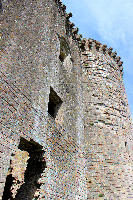 图片Nunney城堡废墟，靠近Frome, Somerset, England, UK